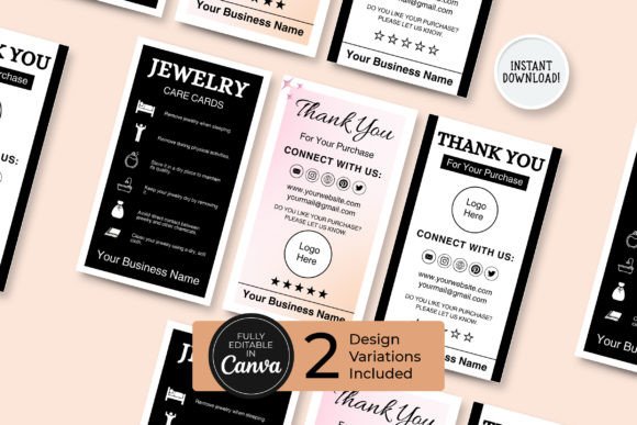Download Customizable Jewelry Care Card Printable - Premium Resources