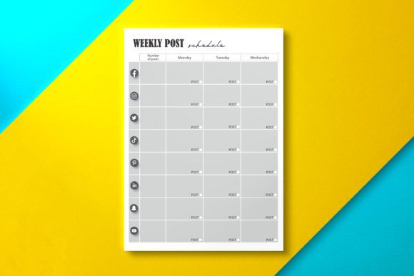 Download Weekly Social Media Post Schedule - Social media post Collection