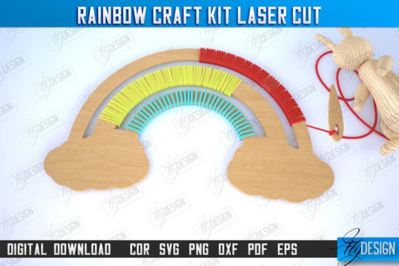 Download Rainbow Craft Kit Laser Cut. Montessori - Craft Collection