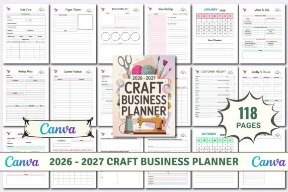 Download 2026 - 2027 Craft Business Planner KDP - Craft Collection