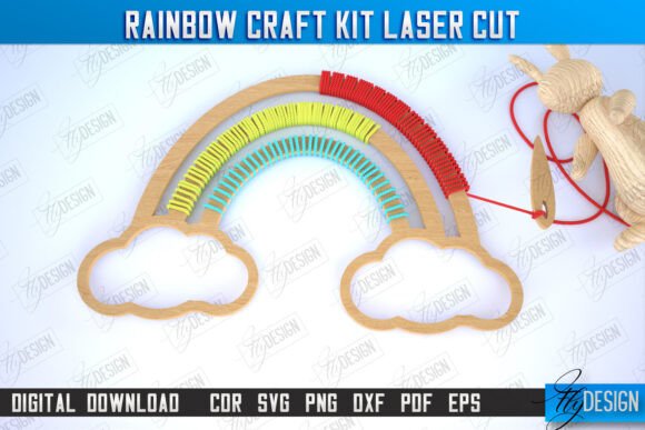 Download Rainbow Craft Kit Laser Cut. Montessori - Craft Collection
