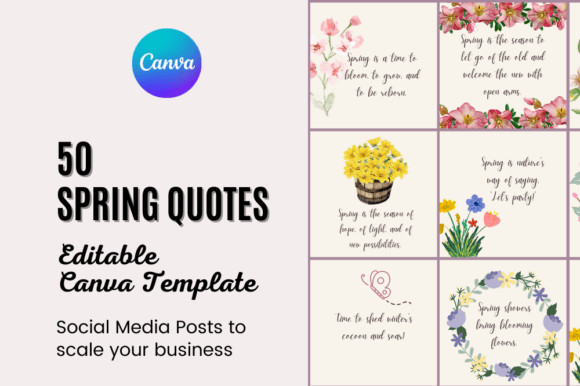 Download Spring Quotes Social Media Post Graphics - Social media post Collection