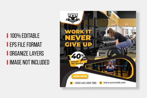 Download Social Media Post for Fitness Center - Social media post Collection