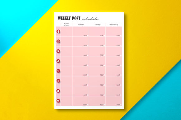 Download Weekly Social Media Post Schedule, KDP - Social media post Collection