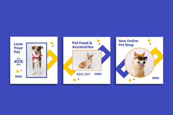 Download Pet Social Media Post Design Pack - Social media post Collection